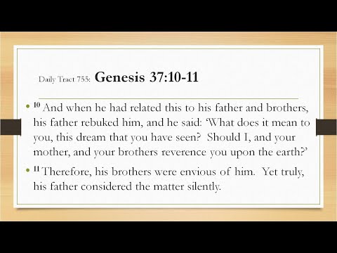 Dad’s Bible Tract 755 - Genesis 37:10-11