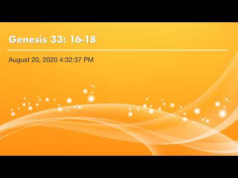 Genesis 33: 16-18