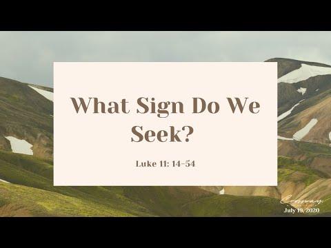 What Sign Do We Seek? (Luke 11:14-54) - July 19, 2020