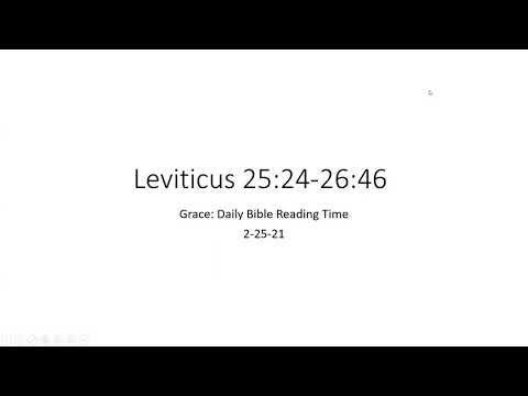 2-25-21 Leviticus 25:24-26:46