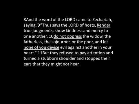 Zechariah 7:1-14 8/26/18