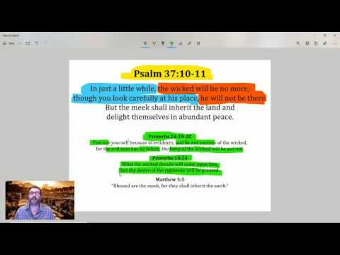 Online Bible Study  - Psalm 37:10-15