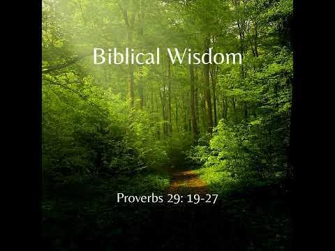 God's Promises - Proverbs 29: 19 - 27