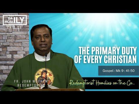 Homily 24 February, 2022 - Fr. John Mathew (Mark 9:41-50)