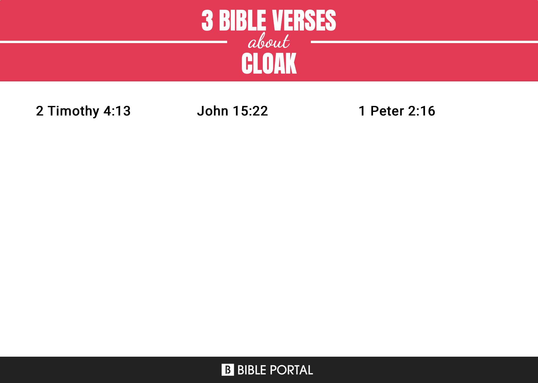 What Does the Bible Say about Cloak?