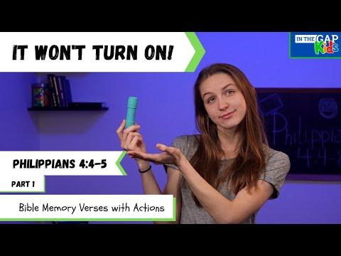 Philippians 4:4-5 | Bible Verses to Memorize for Kids with Actions | Responsibility for Kids, Week 1