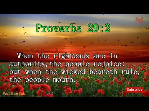 Proverbs 29:2 (KJV) | Good News from the Lord