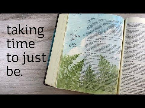 Bible Journaling: Luke 10:41-42, Watercolor