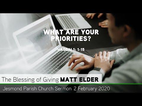 Haggai 1: 1-15 - What Are Your Priorities? - Jesmond Parish - Sermon - Clayton TV