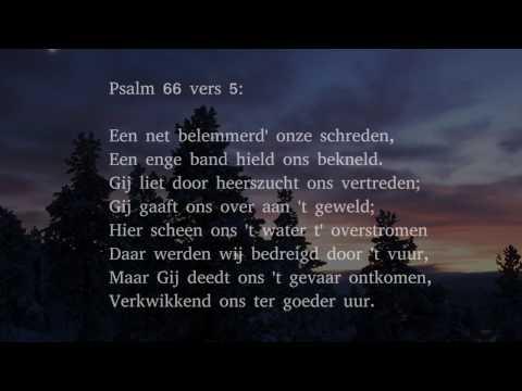 Psalm 66 vers 3, 5 en 10 - God baande door de woeste baren
