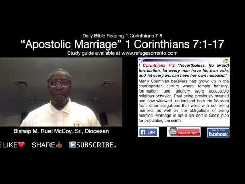 2020-Sep-01 RCS Sorrento Bible Study "Apostolic Marriage" 1 Corinthians 7:1-17