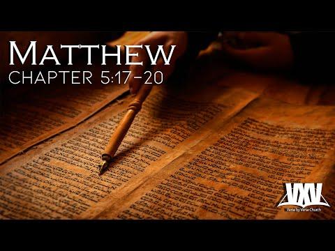 Verse by Verse - Matthew 5:17-20