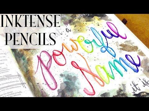 Bible Journaling Rainbow "Calligraphy" | Gracelaced: LEAN (Psalm 9:10)