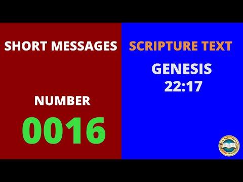 SHORT MESSAGE (0016) ON GENESIS 22:17