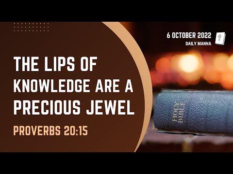 Proverbs 20:15 | The Lips Of Knowledge Are A Precious Jewel | Daily Manna