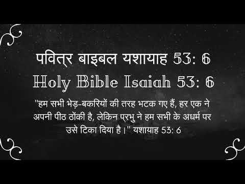 पवित्र बाइबल नया नियम यशायाह 53: 6 (भक्ति) Holy Bible Isaiah 53:6 ( Devotional )