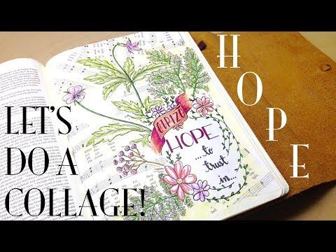 Bible Journaling Collage: HOPE (Romans 8:25)