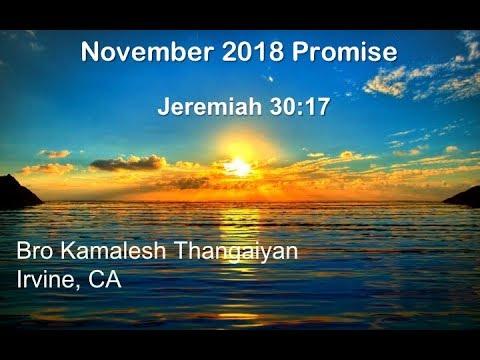 Irvine-Nov 01 2018-New Month Promise Message-Jeremiah 30:17