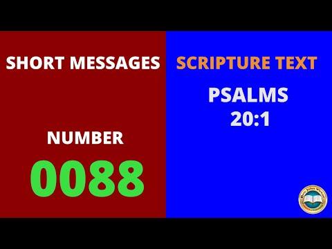 SHORT MESSAGE (0088) ON PSALMS 20:1