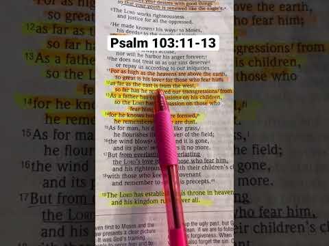 Daily Scripture Reading Psalm 103:11-13 #bibleverse #scripture #christianyoutuber #encouragement