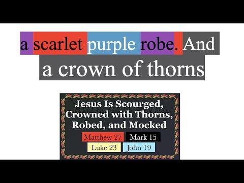 682. Crown of Thorns, "Hail, King of the Jews". Matthew 27:28-29, Mark 15:17-18, John 19:2-3