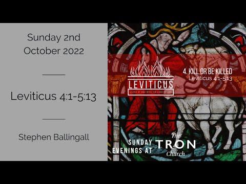 Sunday Evening Service: 2nd October 2022 // Leviticus 4:1-5:13