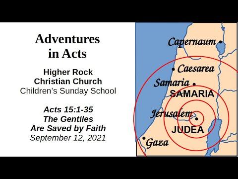 HRCC Children's Sunday School Lesson on Acts 15:1-35 (September 12, 2021)