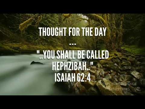 You shall be called Hephzibah(Isaiah 62:4) Thought for the day, Mar 03, 2018