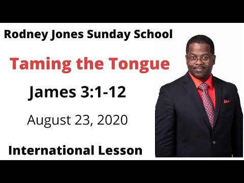 Taming the Tongue, James 3:1-12, August 23, 2020, Sunday school lesson (Int)