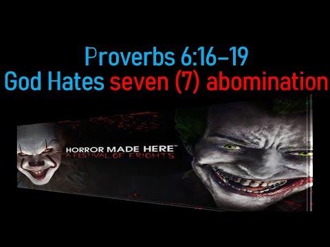 God hates 7 sinful Proverbs 6:16-19