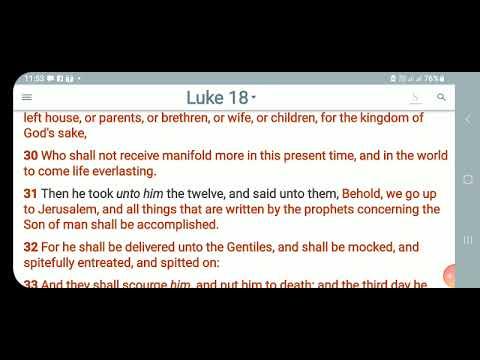 KJV-Daily Bible: a.m. Luke 18:24-43