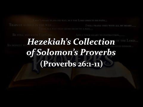 Proverbs 26:1-11. 8/17/22