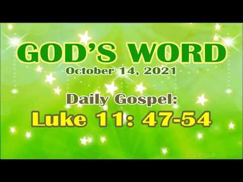 Daily Bible Verse October 14, 2021 Luke 11: 47-54 God's Word  Bible Reading