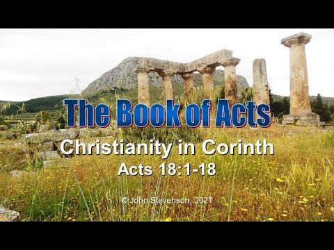 Acts 18:1-18.  Christianity in Corinth