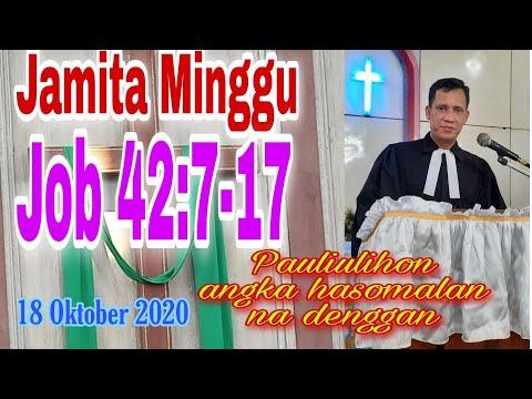 Jamita Minggu, 18 Oktober 2020, Job 42:7-17
