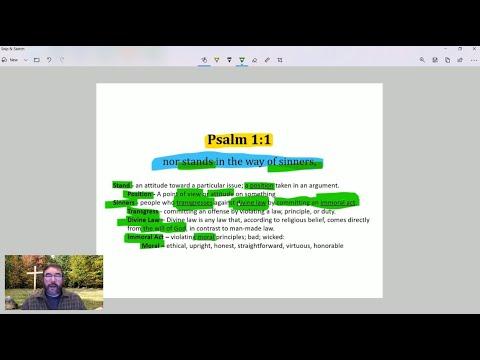 Online Bible Study - Psalm 1:1-2