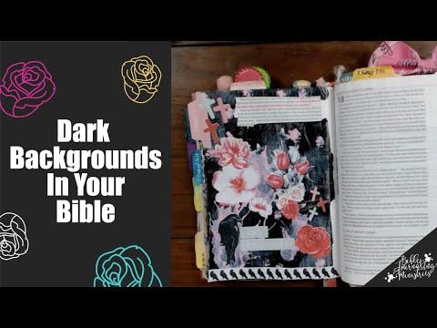 Be Courageous With Black Paint - Bible Journaling 1 Kings 17:4 with Shalon