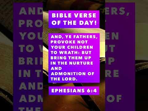 Bible Verse of The Day Ephesians 6:4 #bibleverse #short ￼
