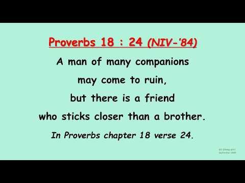 Proverbs 18 : 24 - A man of many companions - w accompaniment (Scripture Memory Song)