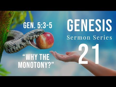 Genesis Sermon Series 21. Why the Monotony? Part 1. Genesis 5:3-5