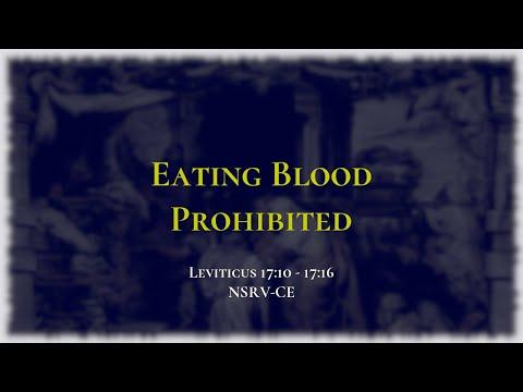 Eating Blood Prohibited - Holy Bible, Leviticus 17:10-17:16