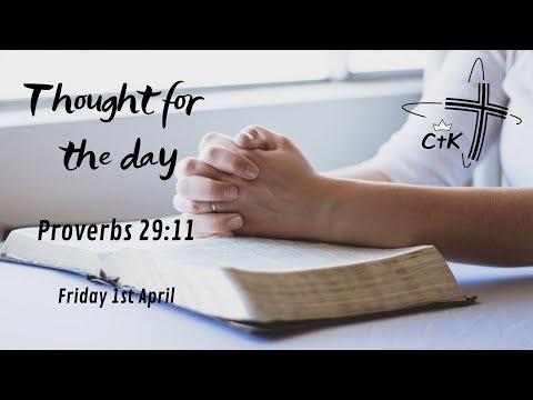 Anger | Proverbs 29:11 | Rob Bewley | 1st April 2022