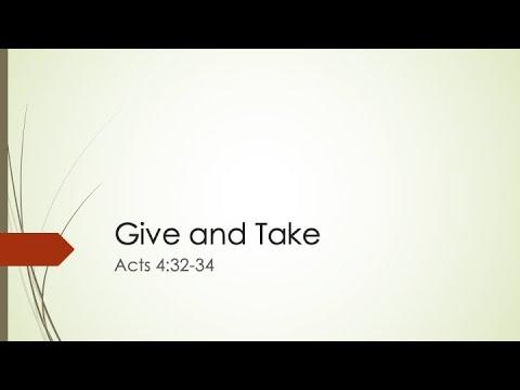 10-9-22 | John Baker | Give and Take (Acts 4:32-37)