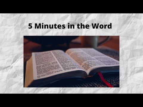 "5 Minutes in the Word"  Proverbs 10:26