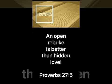 Proverbs 27:5