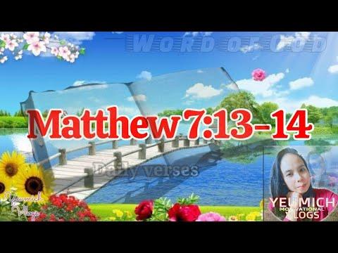 Matthew 7:13-14 || Daily Bible Verse  || Word of God || March 22, 2021