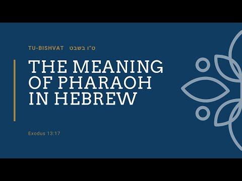 The Meaning of Pharaoh In Hebrew: Exodus 13:17