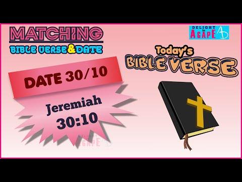 Date 30/10 | Jeremiah 30:10 | Matching Bible Verse - Today's Date | Daily Bible verse