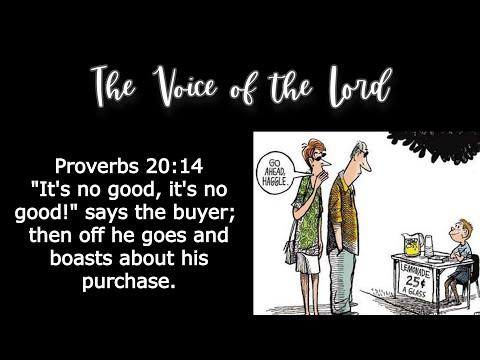 Proverbs 20:14 The Voice of the Lord  March 29, 2022 by Pastor Teck Uy