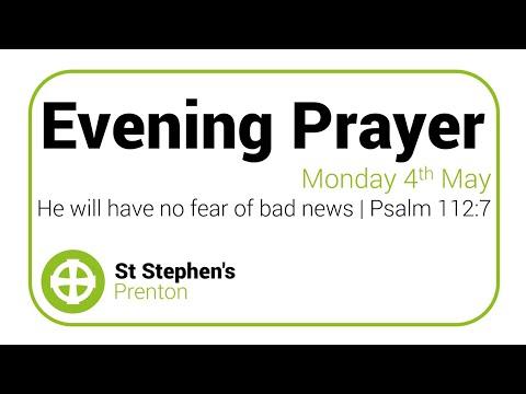 He will have no fear of bad news, Psalm 112:7  - St Stephens Prenton